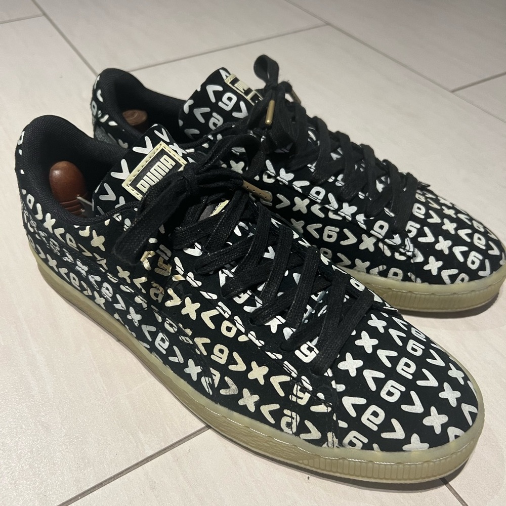 Puma Suede Classic Zamunda Black White 355452-01 Mens Shoes Size 9.5